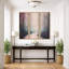 «Dreamy Pink Mist Forest», art mural de chambre à coucher, impression sur toile encadrée, art mural-1144468065-1144468095