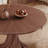 Dark brown interestingly-shaped round table-602394965-602394920