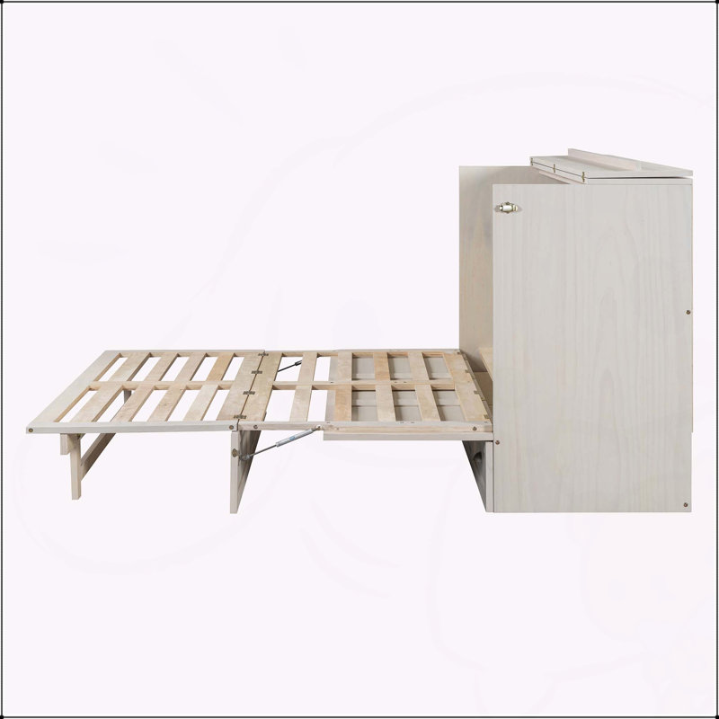 Lit escamotable avec grands tiroirs Murphy, Blanc, Grand
