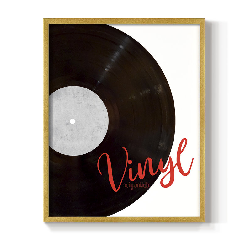 Impression sur vinyle encadrée - bois massif, Or, H 14 po x l 11 po