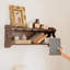 Bois massif + étagère murale en bois manufacturé, présentoir à décor moderne pour chambre à coucher, salle de bain, cuisine, salon