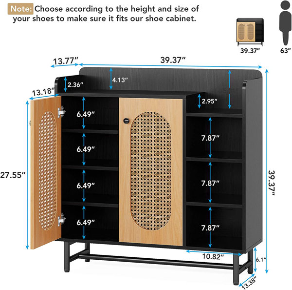 Bay Isle Home 18 Pair Shoe Storage Cabinet & Reviews