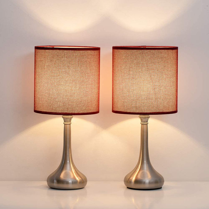 Woodstock Metal Table Lamp, Dark Red