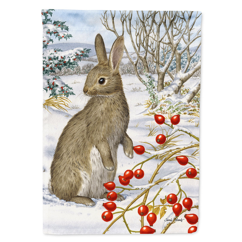 Rabbit Double Sided 40'' H x 28'' W Polyester Animal House Flag