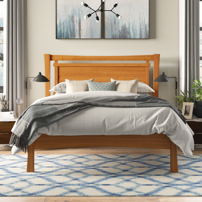 Monterey Solid Wood Platform Bed, King, Natural Cherry, Conventional