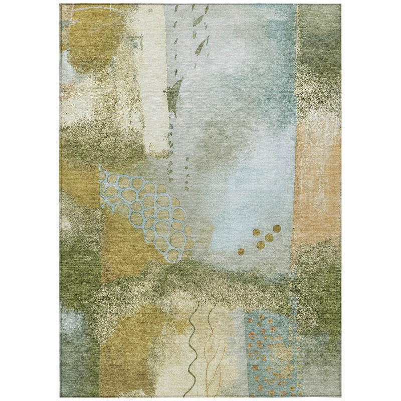 Machine Washable Indoor/Outdoor Jocelyn ACN2127 Modern Rug, Rectangle 5' x 7'6"
