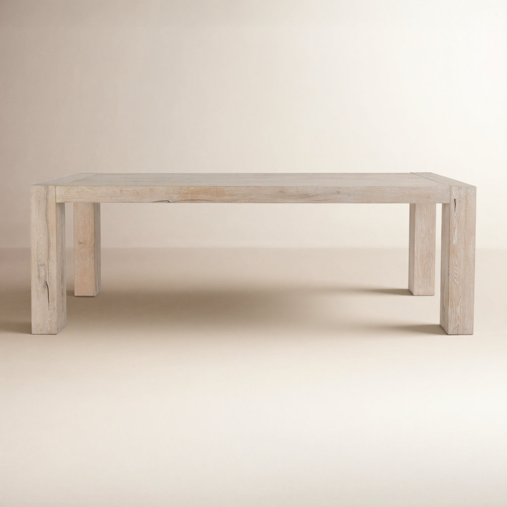 Elise 89" Dining Table, Aged White