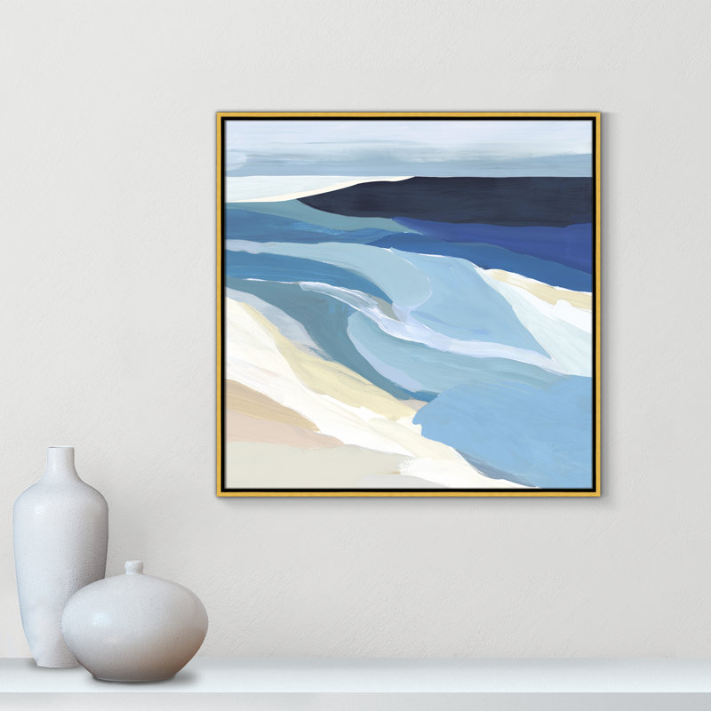Graham Lake I by Isabelle Z, 31.5" H x 31.5" W x 2" D, Gold Framed Canvas