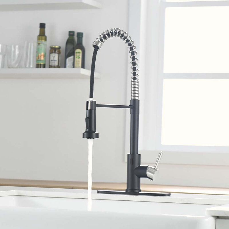 Robinets de cuisine, Argent / noir mat