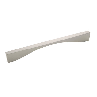 Channel Collection Handle Pull -  8-13/16" Center to Center Cabinet Pull Satin Nickel - Contemporary Hardware for Drawers & Cabinets