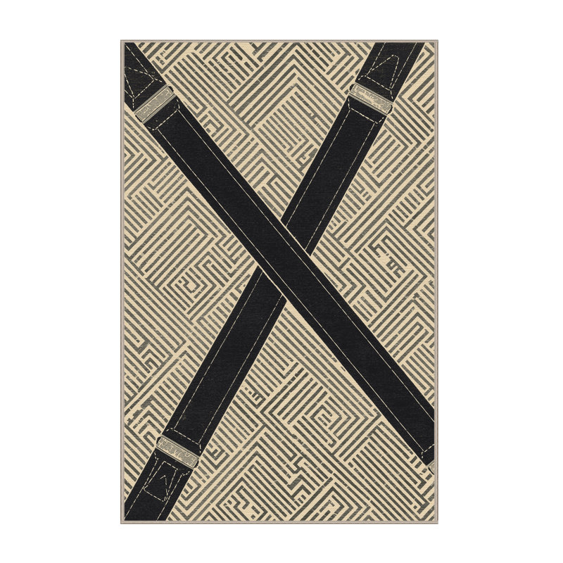 Tapis à rayures douces et moelleuses Barclay, 7 x 9