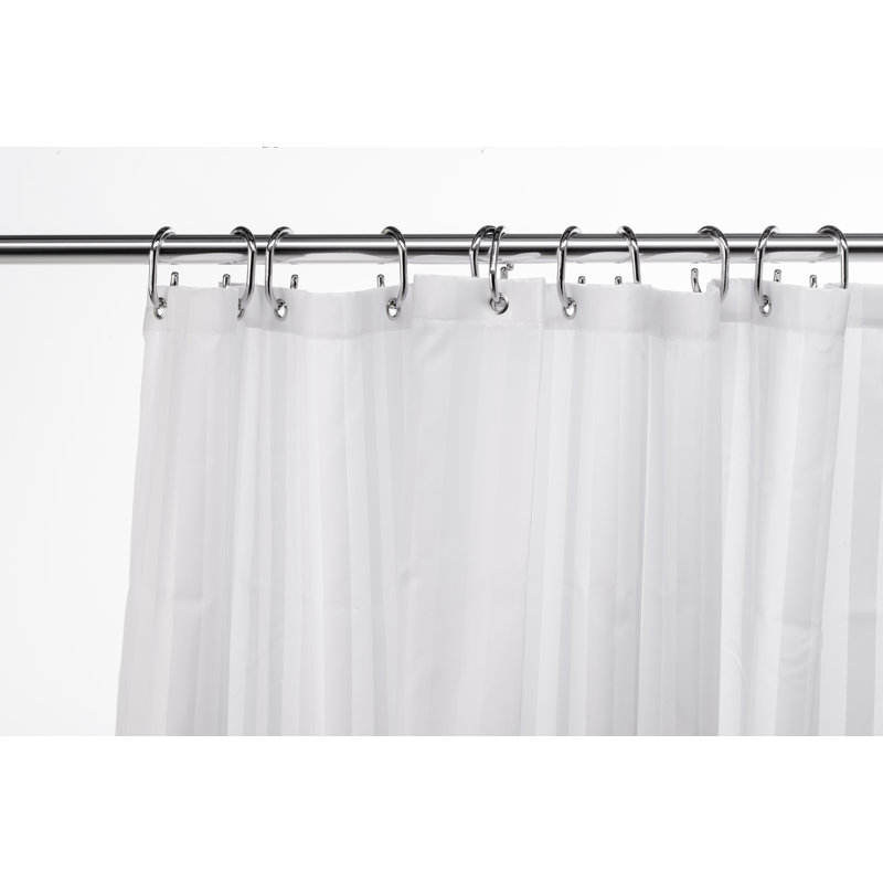 Shower Polyester Shower Curtain, White