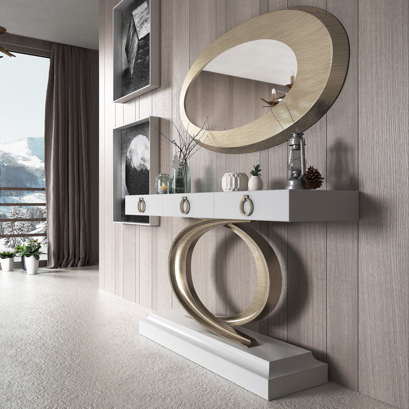 Saphire C11-12 avec Miroir, H 31,5 po x l 59,06 po x P 15,75 po, Haute brillance
