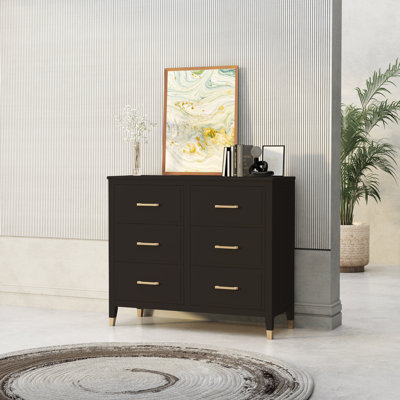 6 Drawer 105Cm W Double Dresser