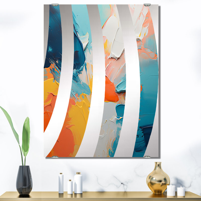 Rohmer - Miroir à peinture abstraite, décoration murale MIR134521, 40 po x 30 po