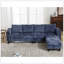 Canapé modulaire 5 places, avec repose-pieds de rangement, canapé modulaire convertible, canapé en L, méridienne réversible, canapé riveté, chenille-117801841