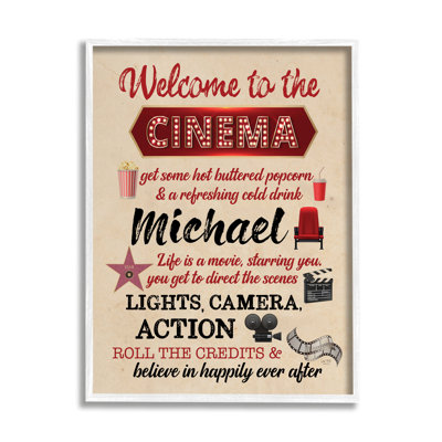 Welcome to Cinema cmw-030 Personalized Wall Art