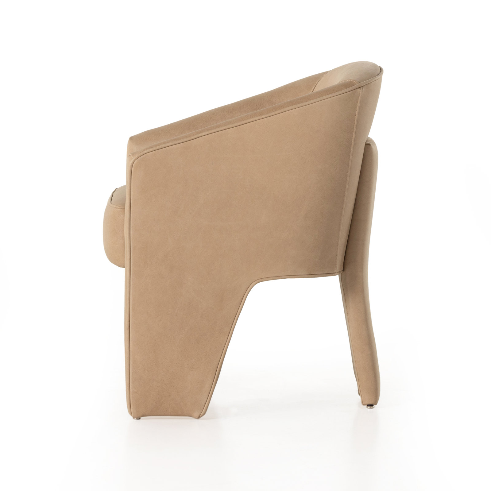 Tillison Genuine Leather Dining Armchair, Palermo Nude