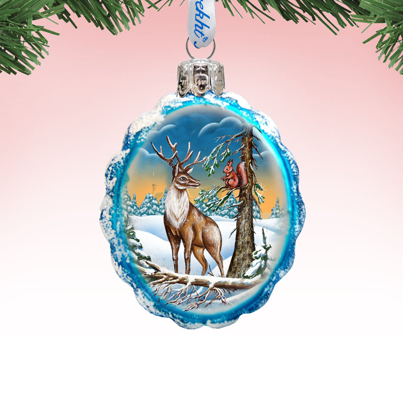 Keepsake 3'' Handmade Glass Photo Ornament