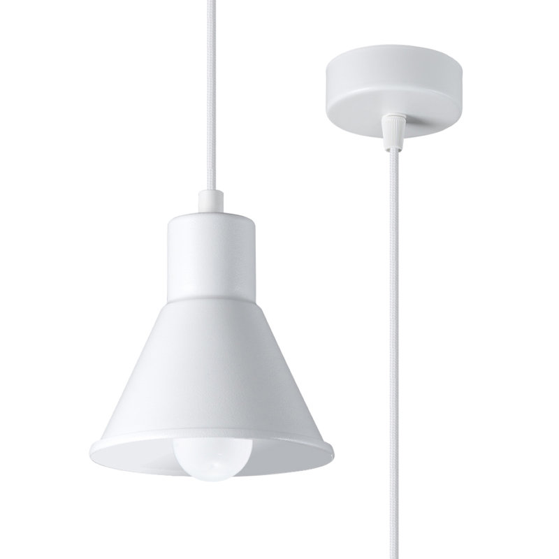 1 - Light Stainless Steel Pendant, White