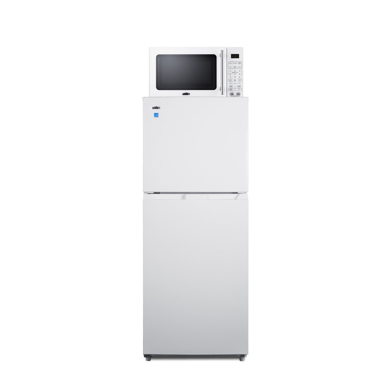 Summit Appliance Microwave/Refrigerator-Freezer Combination with Allocator, Left Handed
