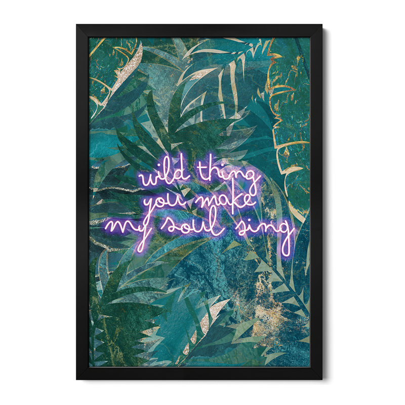 Affiches encadrées Neon Jungle Wild Thing I, H 24 po x l 16 po