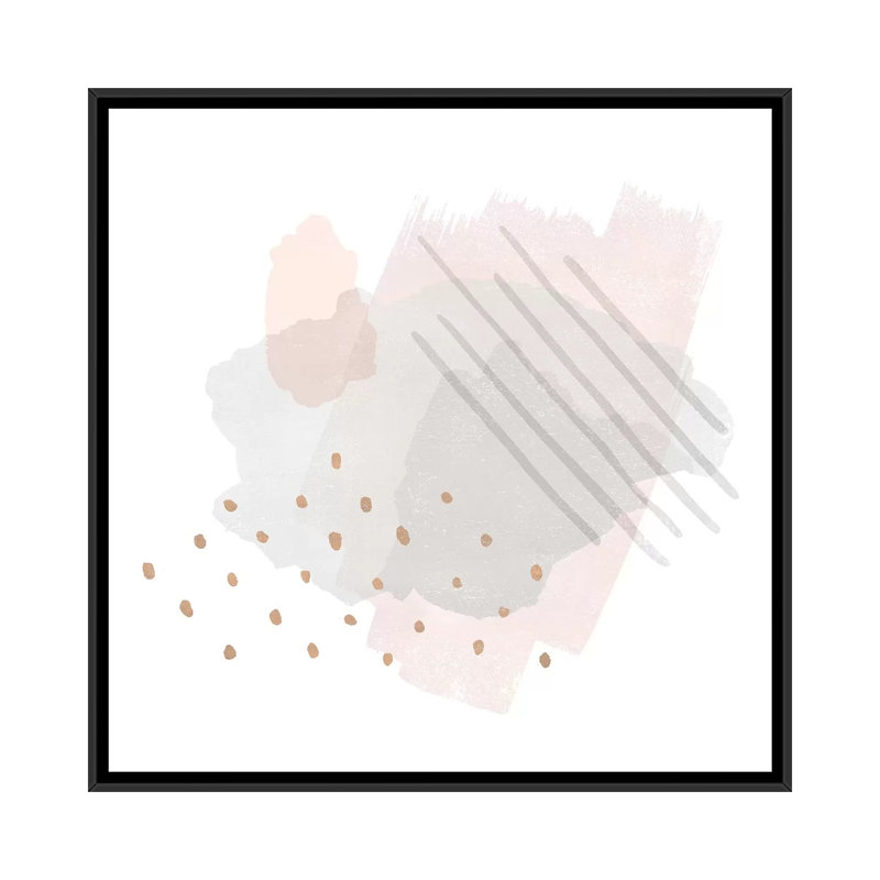 « jolie rosé i » par moira hershey, impression sur toile tendue, H 18 po x l 18 po x P 1,5 po, Toile avec cadre noir