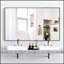 Miroir de salle de bain rectangulaire surdimensionné avec cadre en aluminium pour un montage mural polyvalent dans plusieurs pièces
