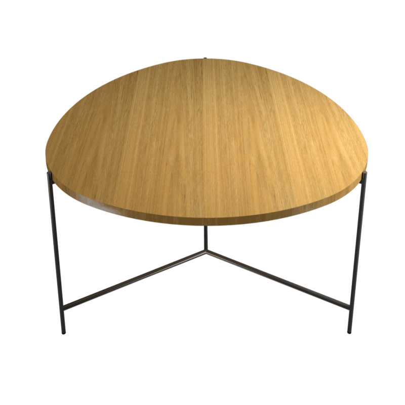 Table basse Clean Accord, Louro Freijo, H 16,93 po x L 31,5 po x l 31,5 po
