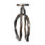 Porte-bougie décoratif torsadé en aluminium doré antique 11 pouces