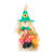 3 Piece Garden Scarecrows Sitting On Hay Bale Set