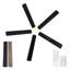 Ventilateur de plafond noir moderne 60 pouces avec éclairage intégré et télécommande, moteur à courant continu homologué ETL