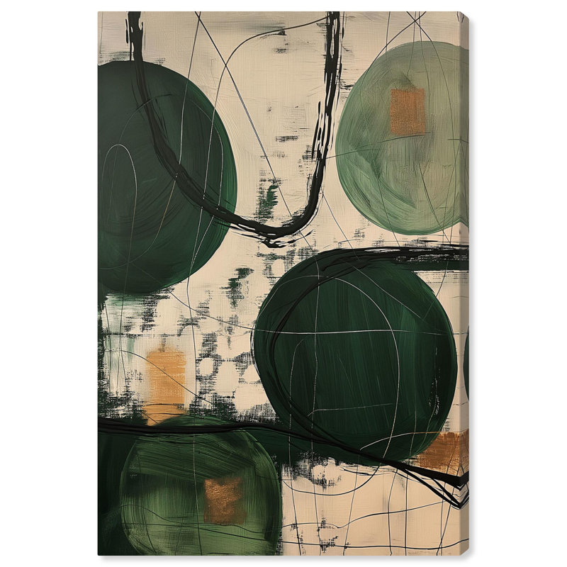 Art abstrait sur toile Greenlight Breeze II par Art Remedy, Toile tendue, H 45 po x l 30 po