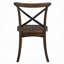 Ensemble de 2 chaises d'appoint en chêne foncé à finition en chêne foncé