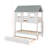 Twin Size House Bunk Bed With Trundle,Roof And Windows