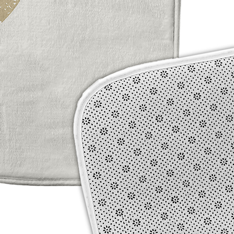 Tapis de bain Nautical Nights, L 17 po x L 24 po, Brun clair / Blanc