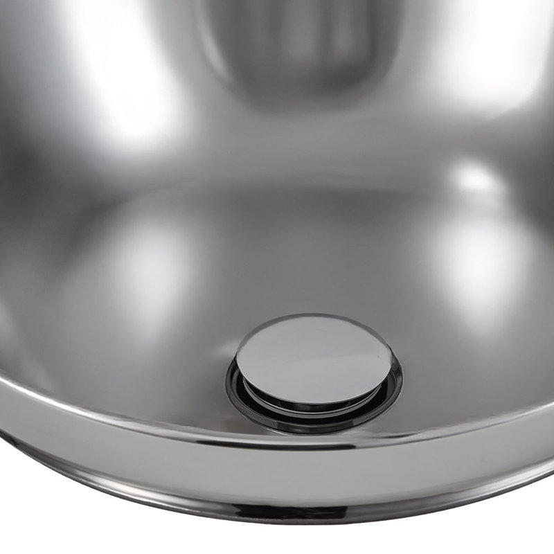 Metro Lane 385mm L x 385mm W Glossy Ceramic Circular Sink, Glossy