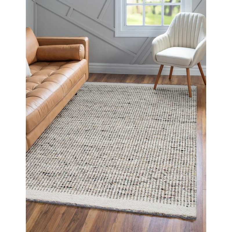 Tapis performance noué à la main Darcy - ivoire / taupe - 8 pi x 10 pi, 8 pi x 10 pi, Ivoire Taupe