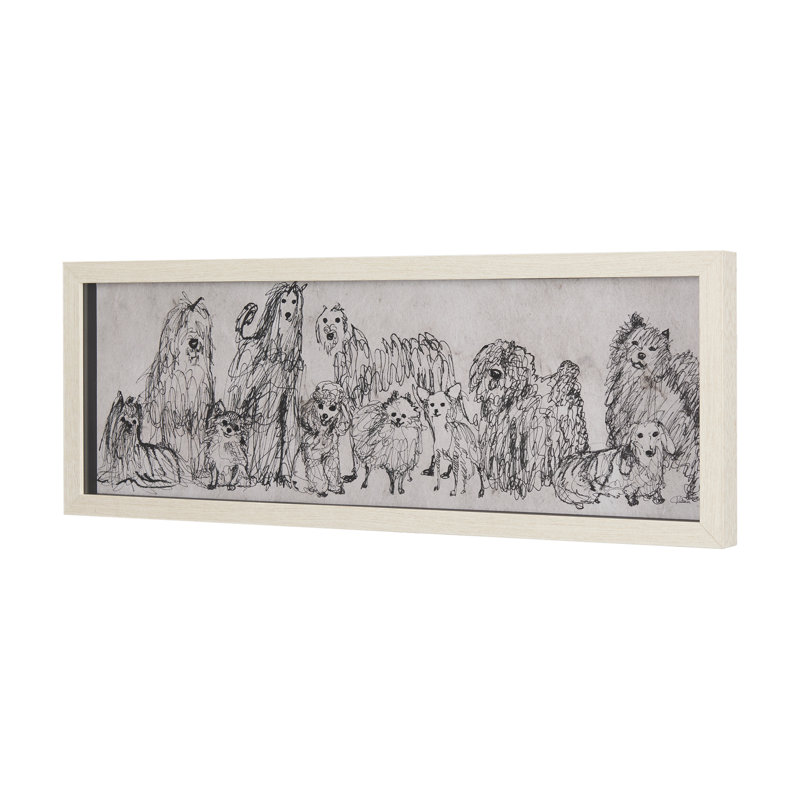 Croquis de chat par Studio, reproduction d'art encadrée à la main avec passe-partout, Three Buddies