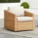 Tiaka 2-Person Swivel Rattan Outdoor Seating Group With Side Table