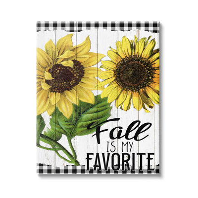 «Fall Autumn», citation de tournesol, motif rustique par Ann Bailey - impression
