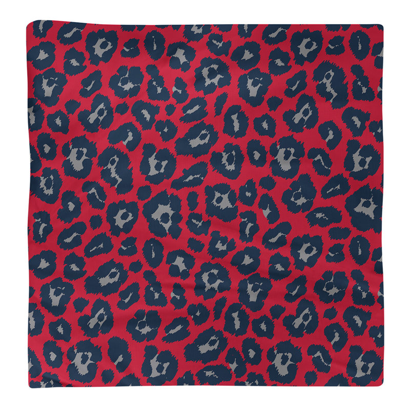 Serviette de table en coton Tennessee, Rouge / argenté, 10 po x 10 po