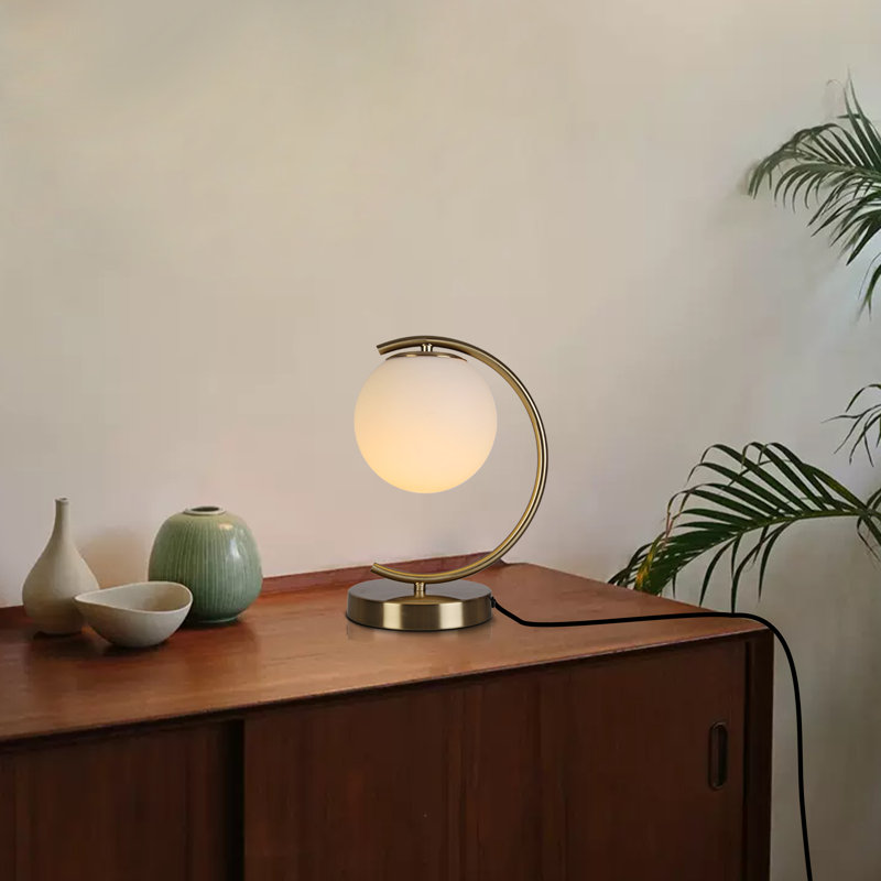 Lampe de table d'appoint à 1 lumière pour table de chevet brossée Bress