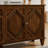 Mid Century Modern Sideboard with Symmetrical Geometric Accent, Adjustable Shelf, Walnut-246172921
