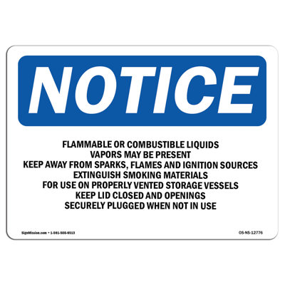 Panneau de vapeurs liquides ou combustibles inflammables
