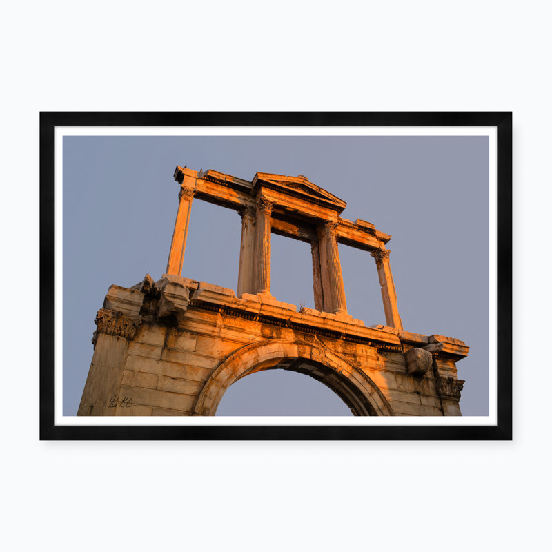 Arch of Hadrian Sunrise I - Photographie avec cadre photo