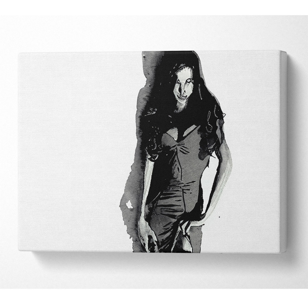 Angelina Jolie Kleid B N W - Druck