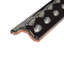 Trenza Grand 2" x 7-7/8" Glossy Ceramic Chair Rail / Crown Wall Tile Trim in Nero