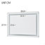 Miroir de salle de bain rectangulaire sans cadre à DEL avec capteur tactile, antibuée et 3 options de couleur en argent-58795675