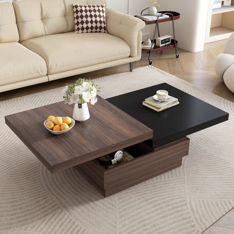 Table basse 23,6 po Wood, Noir / brun